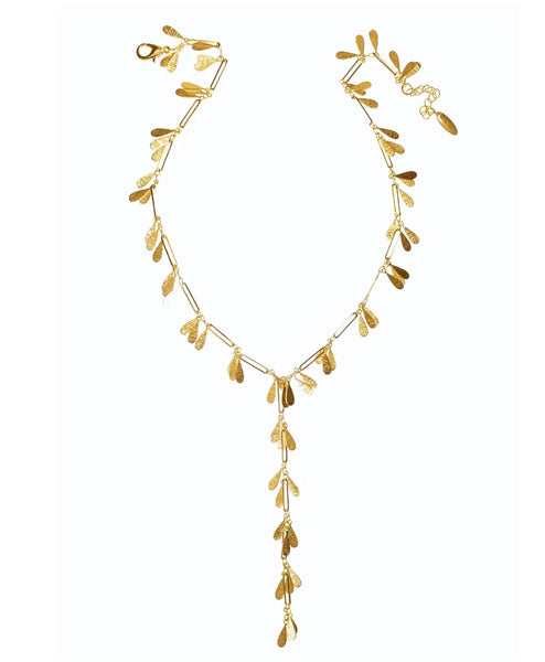 Fringe detail Lariat necklace
