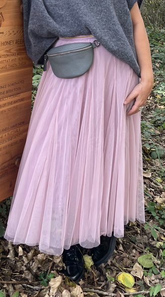 Pale pink tulle skirt