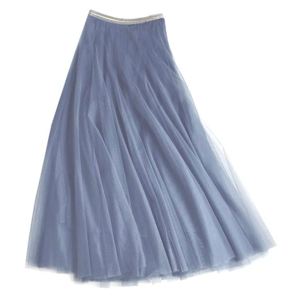 Soft denim tulle skirt