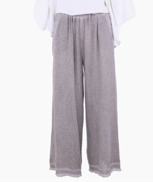 linen and cotton blend trousers