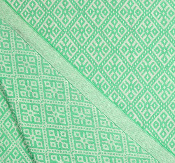 Soft green diamond design scarf
