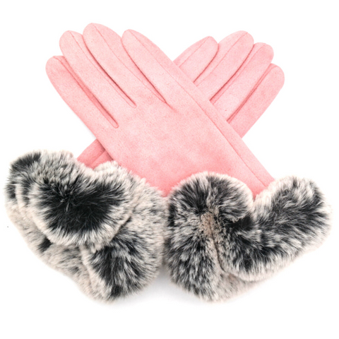 Dusky pink gloves