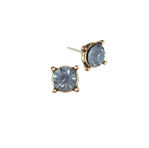 Blue crystal stud
