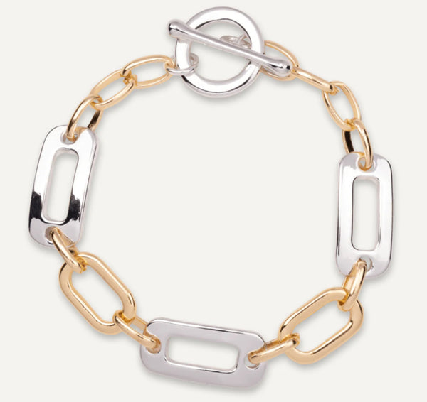 Gold and silver bracelet