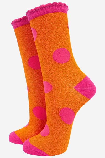 Polka Dot Glitter Socks