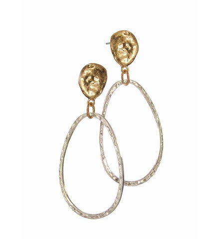 Textured ring earrings
