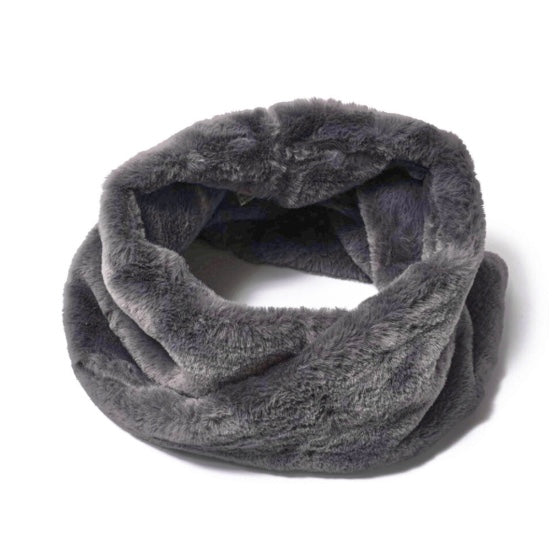 Olive green faux fur snood