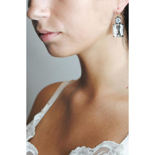 Clear crystal earrings
