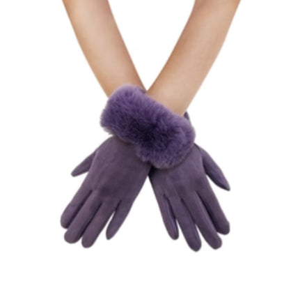Soft mauve gloves