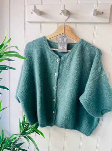 Duck egg blue cardigan