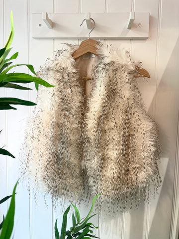 Cropped Faux fur gilet