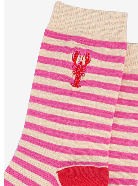 Striped lobster socks