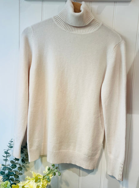 Cream roll neck jumper