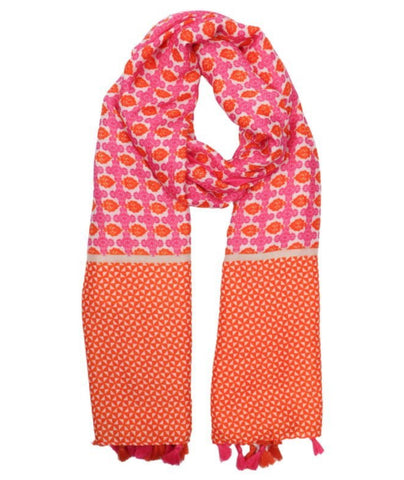 Pink and orange scarf