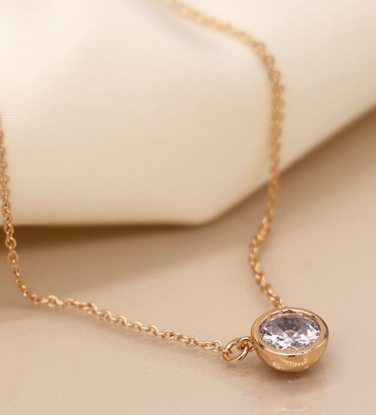 CZ crystal necklace