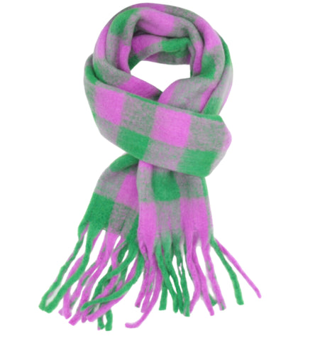 Green and purple scarf