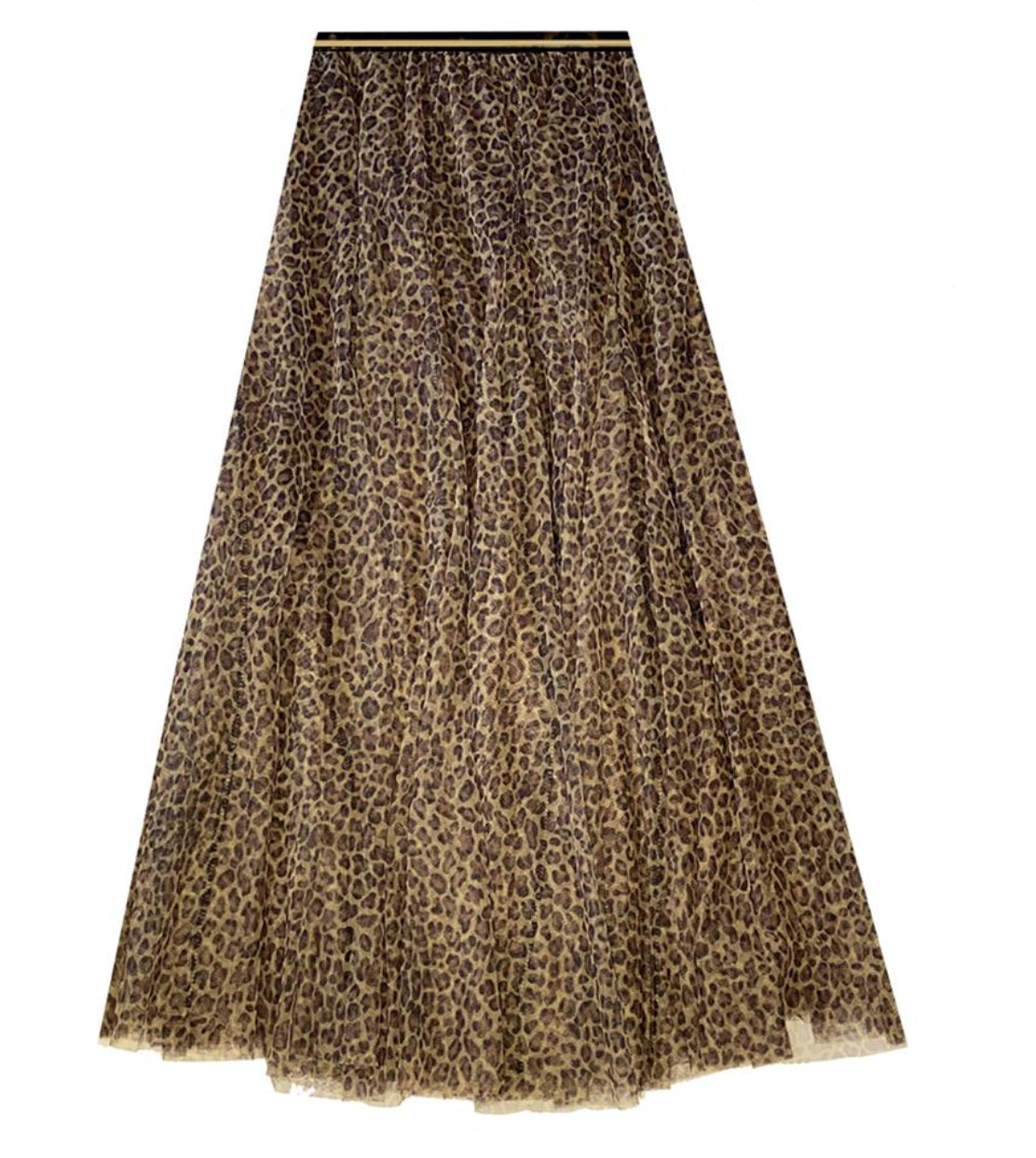 Animal print tulle skirt