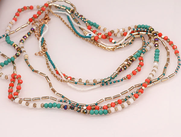 Multi layered boho necklace