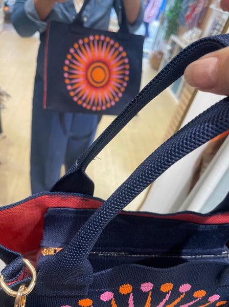Navy starburst bag