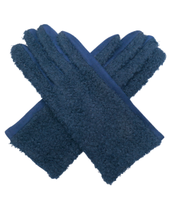 Navy Teddy gloves