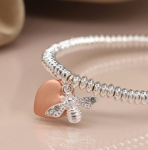 Bee & heart bracelet