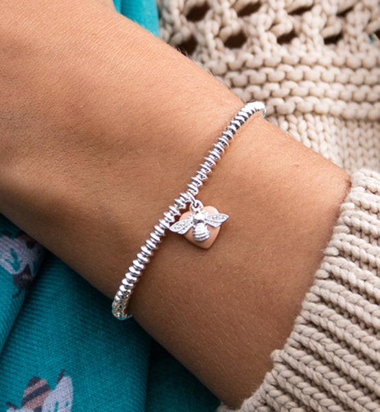 Bee & heart bracelet