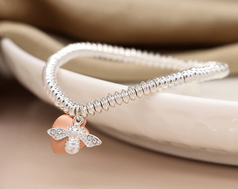 Bee & heart bracelet