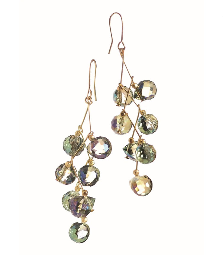 Faceted drop earrings