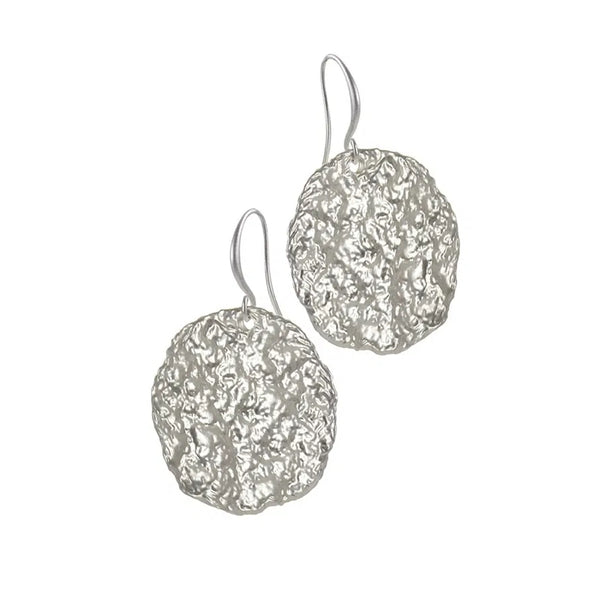 Molten disc earrings