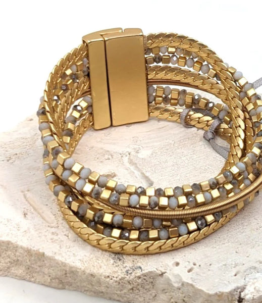 Gold multi strand bracelet