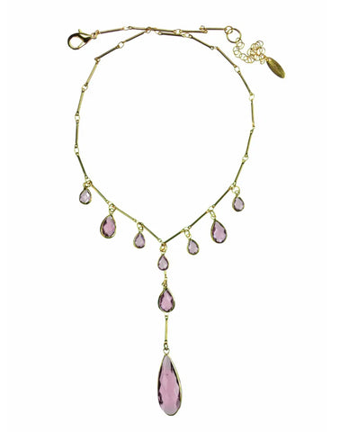 Droplet lariat necklace