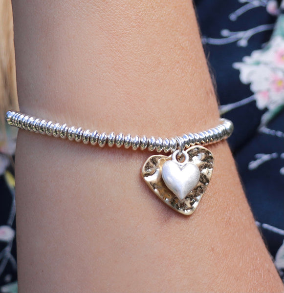 Beaten heart bracelet