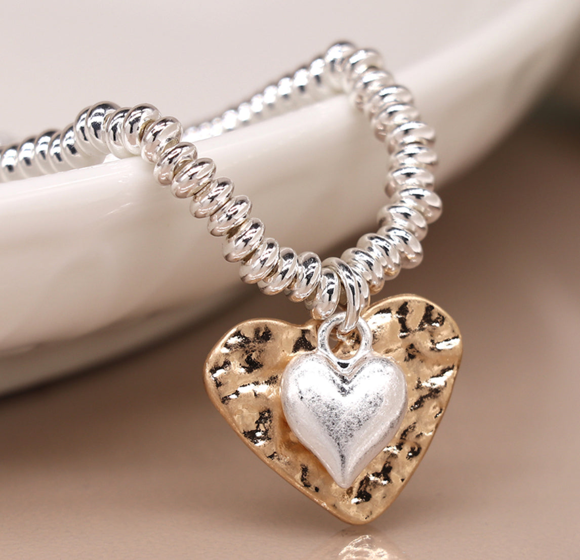 Beaten heart bracelet