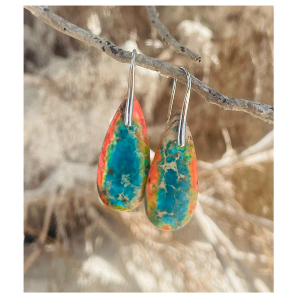 Blue/green Jasper earrings