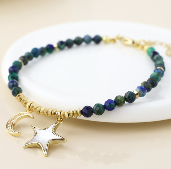 Moon and star bracelet