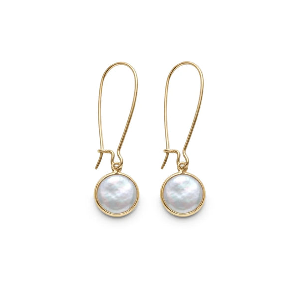 Pearl long drop earrings