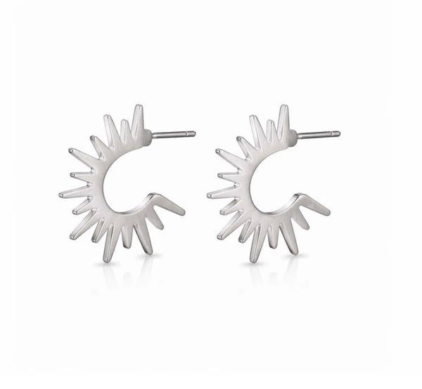 Gold sun burst earrings