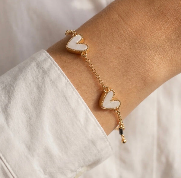 Heart slider bracelet