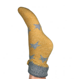 Star cuffed socks