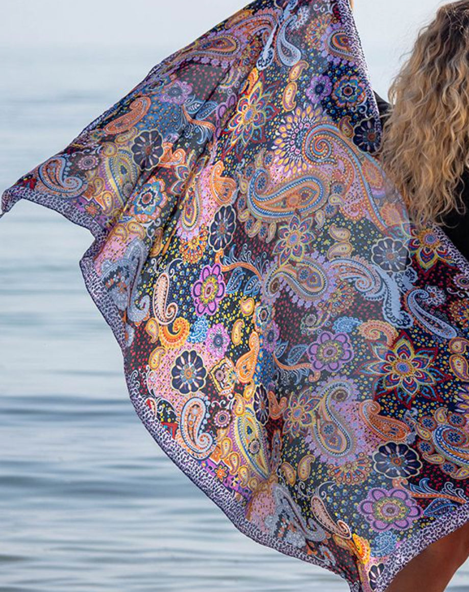 Multi coloured paisley scarf NoW IN SALE