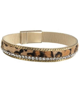 Animal print wrap bracelet