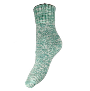 Thick mint green wool mix socks