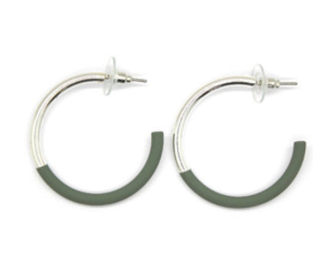 Green and silver hoop
