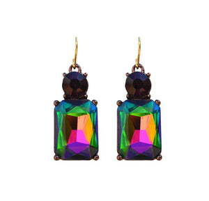 Multi coloured gem stone earring