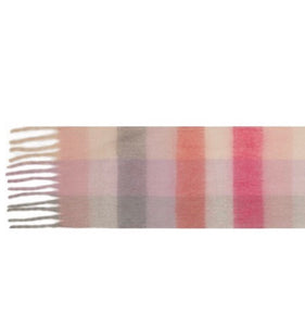 Soft pink check scarf