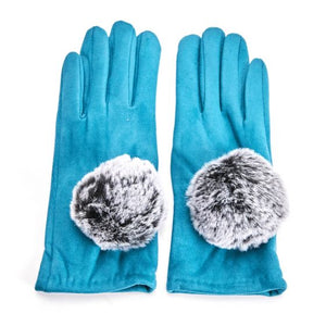 Turquoise gloves