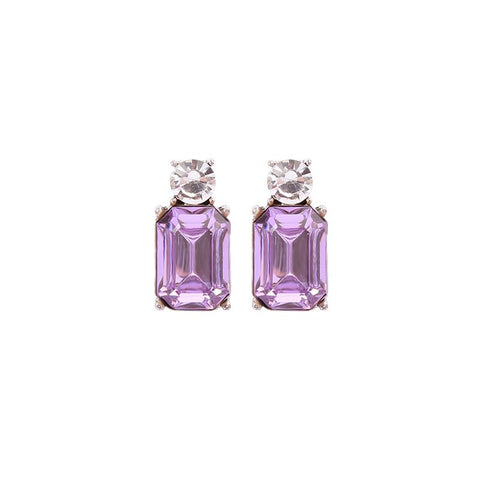 Lilac gem stone stud earring