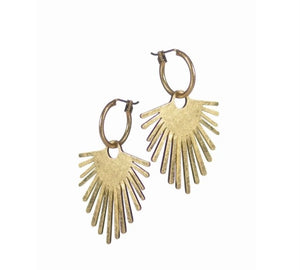 Matt gold starburst earrings