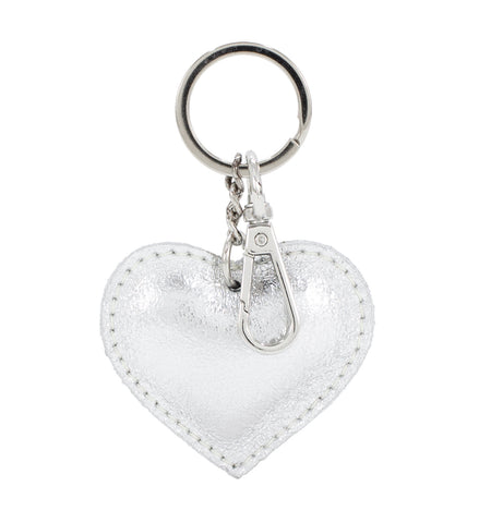 Silver heart key ring