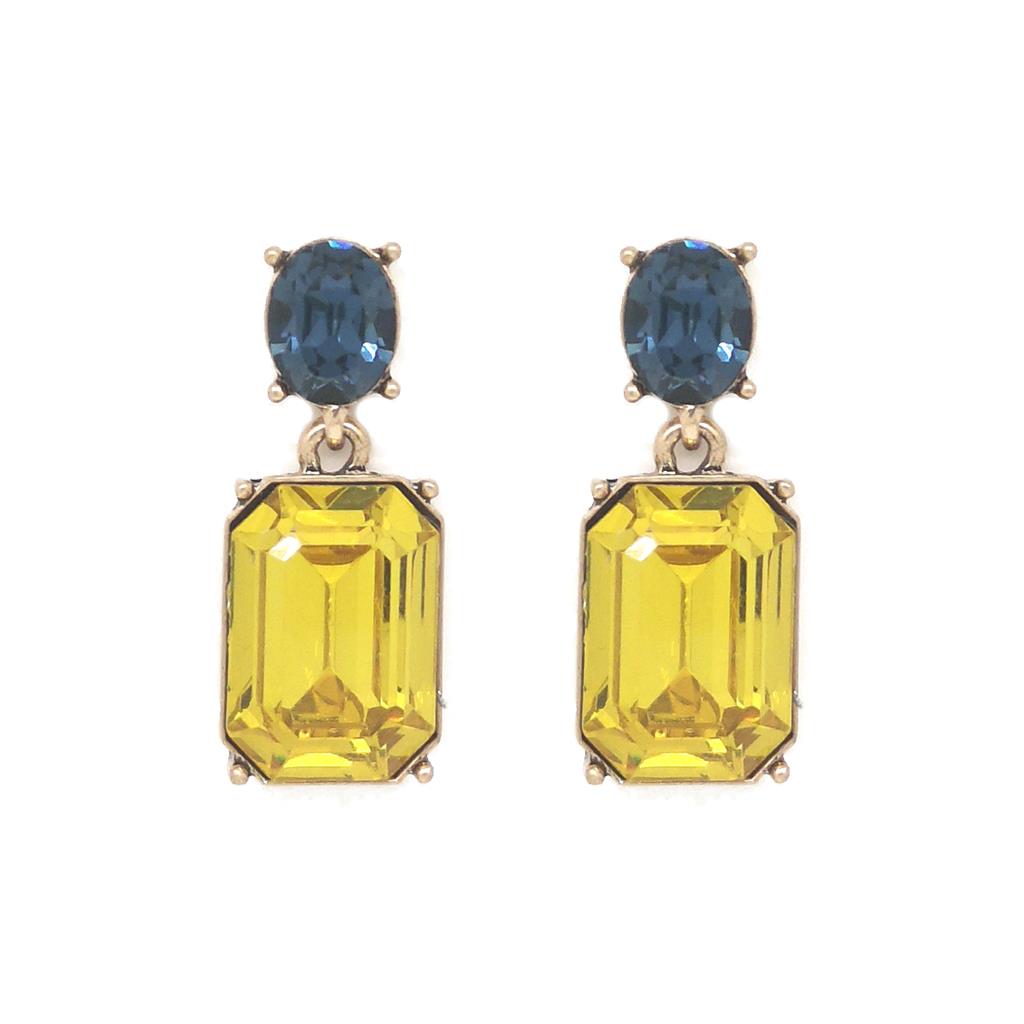 Faceted crystal earrings
